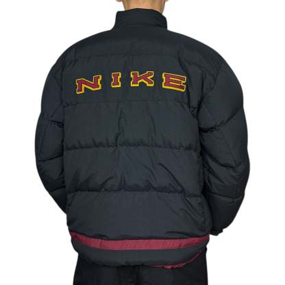 Vintage 90s Rare Spellout Reversible Down PufferJacke-Maverick