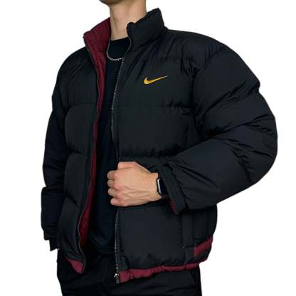 Vintage 90s Rare Spellout Reversible Down PufferJacke-Maverick