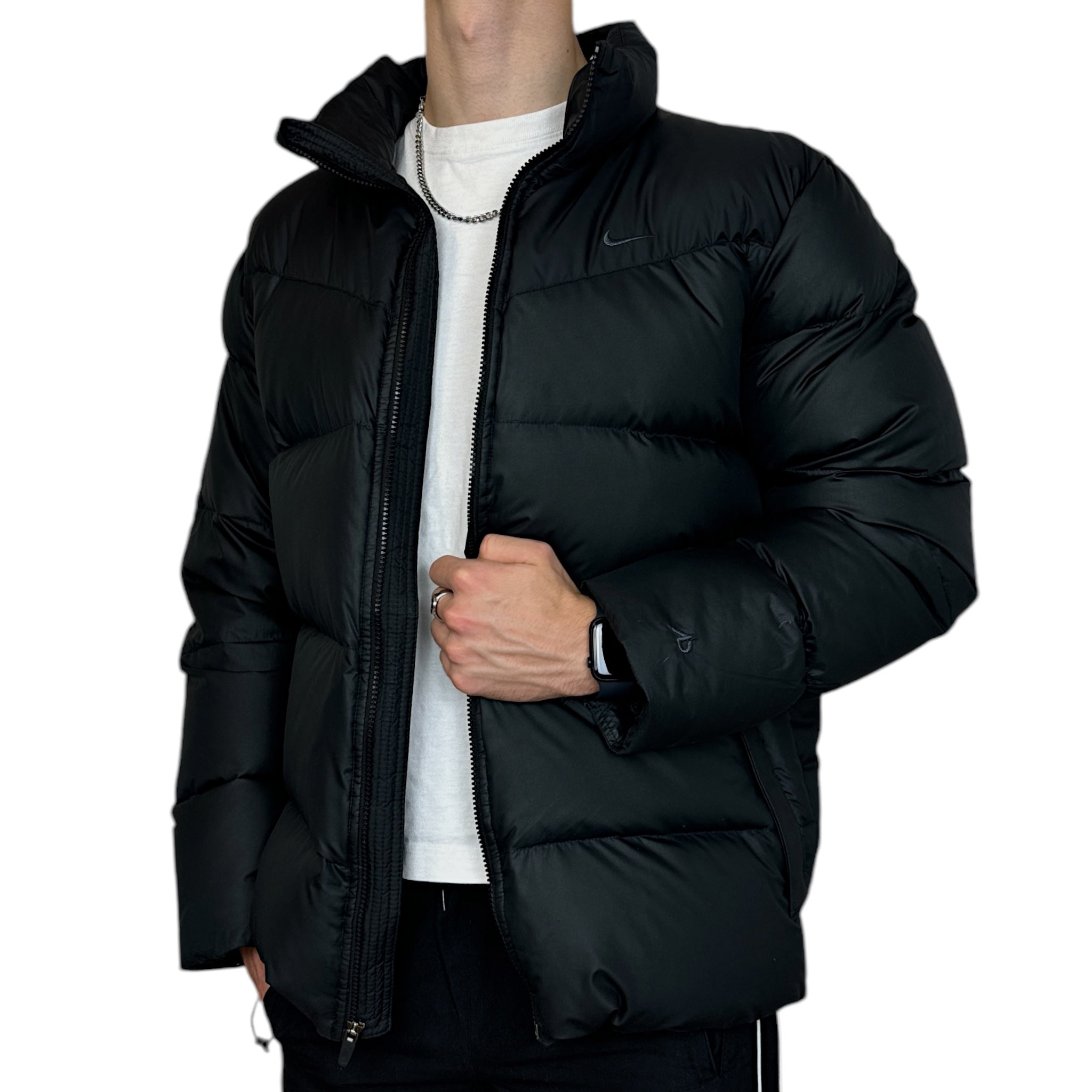 Vintage Down Pufferjacke Schwarz-Maverick