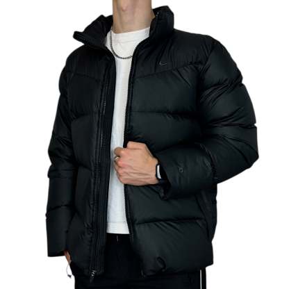 Vintage Down Pufferjacke Schwarz-Maverick