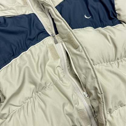 Vintage Y2K Down Pufferjacke Beige-Maverick