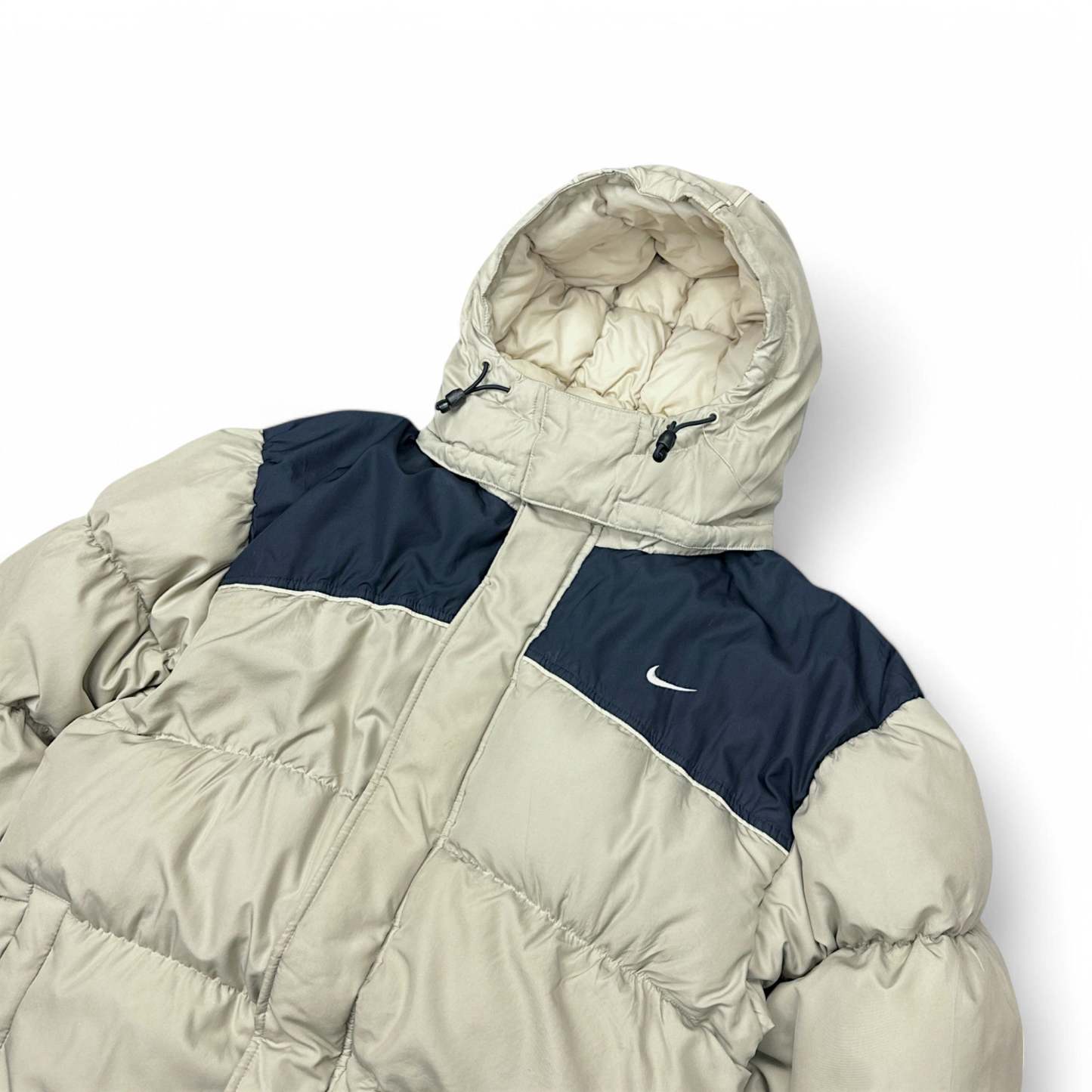 Vintage Y2K Down Pufferjacke Beige-Maverick