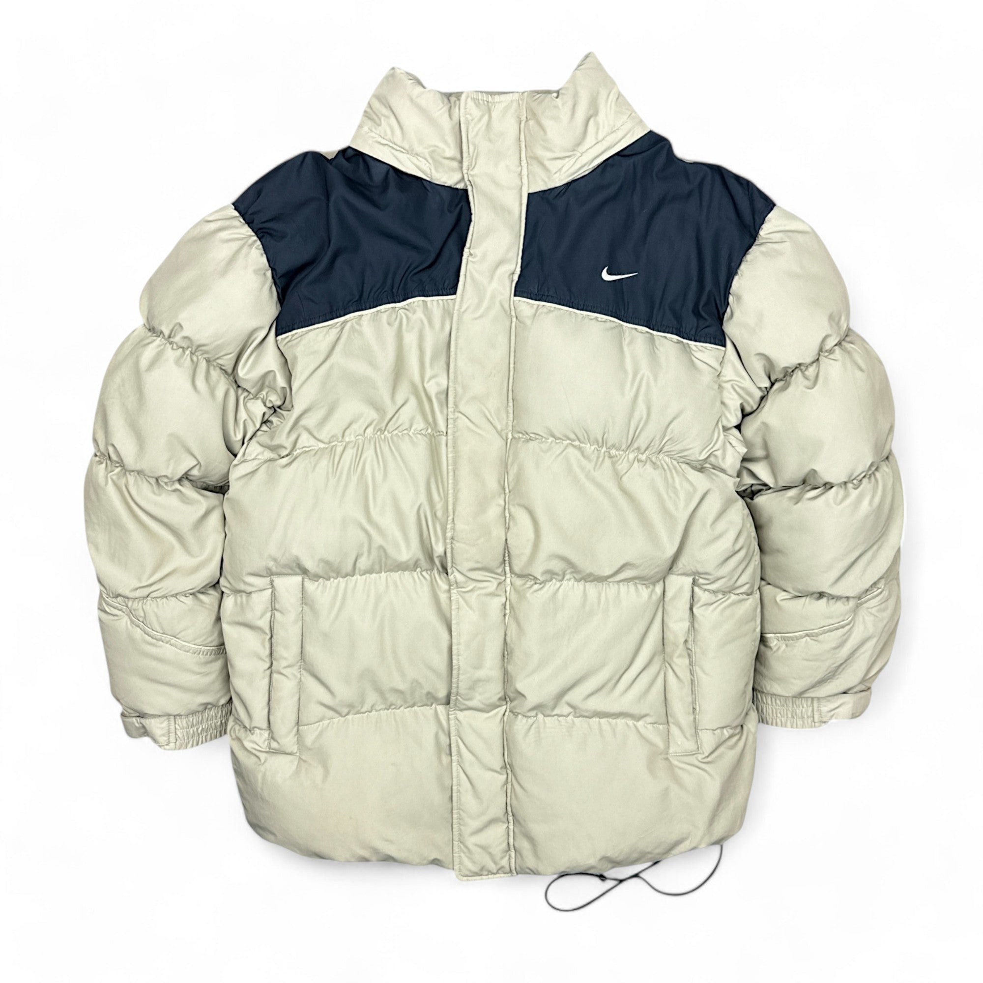 Vintage Y2K Down Pufferjacke Beige-Maverick