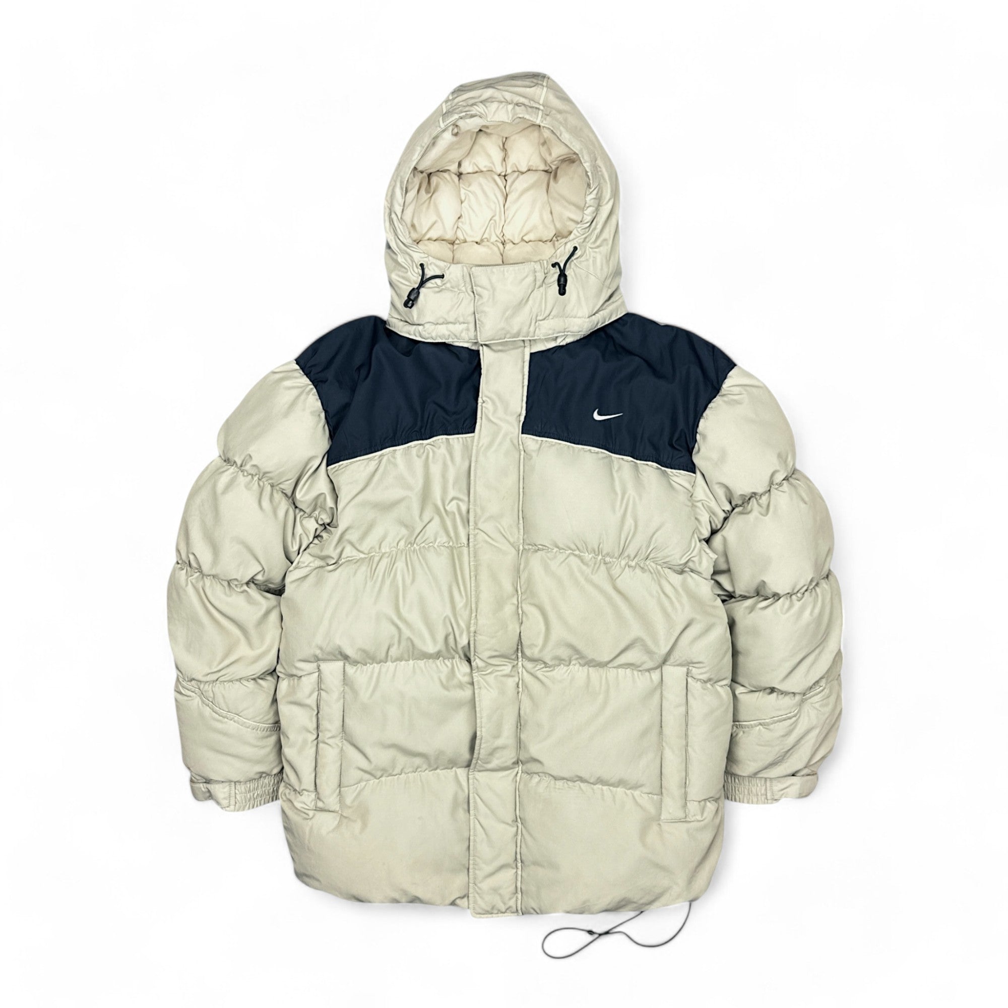 Vintage Y2K Down Pufferjacke Beige-Maverick