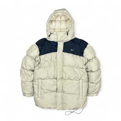 Vintage Y2K Down Pufferjacke Beige-Maverick