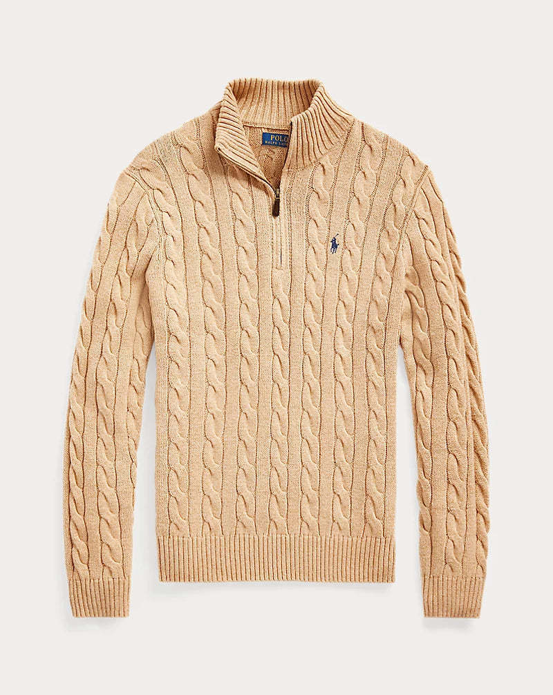 Cable Knit Quarter-Zip
