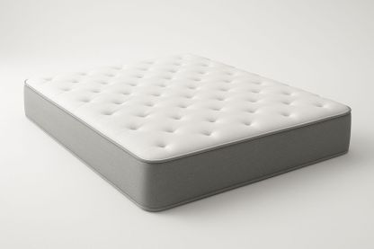 Matrac 200x180 cm poliészter szürke/fehér