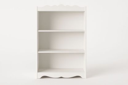 Fehér könyvespolc 3 polccal MDF-ből 80x30x120 cm