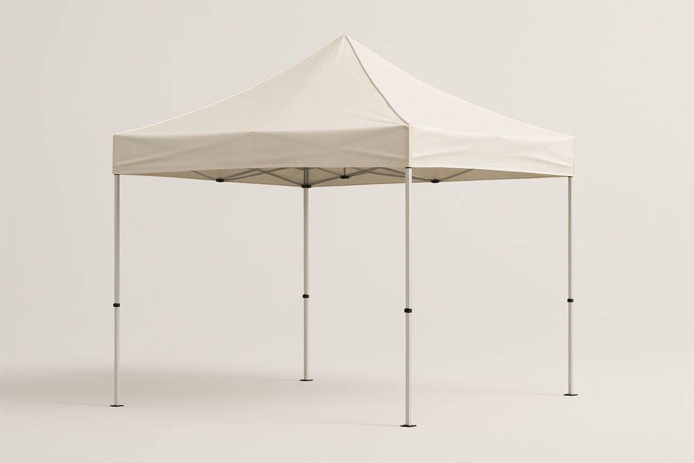 Kültéri sátor acélkerettel 3x3m poliészter anyag Bézs