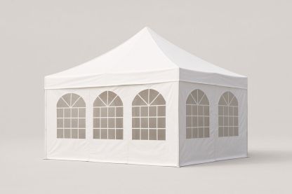 Fehér esküvői sátor 3x3m poliészter fémváz