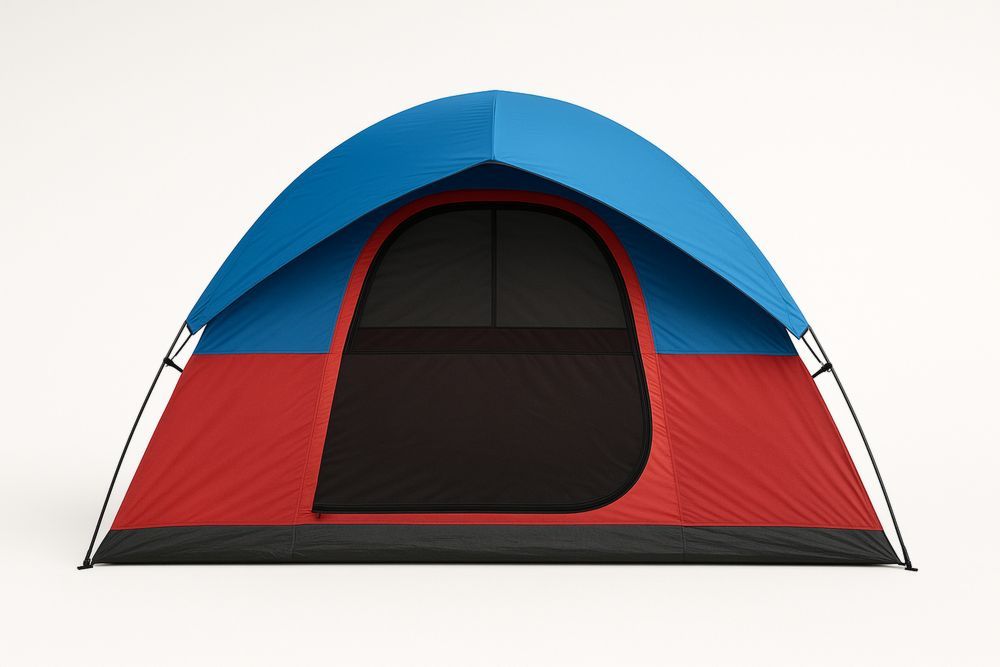 Kempingsátor Poliészter Piros/Kék 200x200x135cm