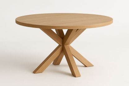 Kerek tölgyfa étkezőasztal 150 cm