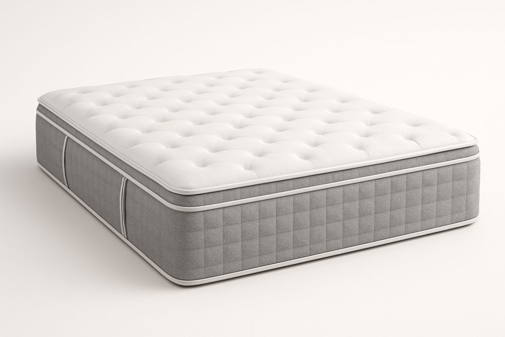 Latexhabbal Töltött Matrac 200x160x30 cm Szürke/Fehér