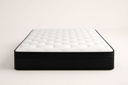 Memory Foam Matrac Poliészter Huzattal Fehér Fekete Széllel