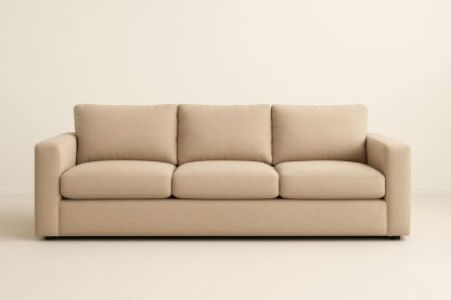 Bézs háromszemélyes kanapé poliészter szövettel, 213 cm