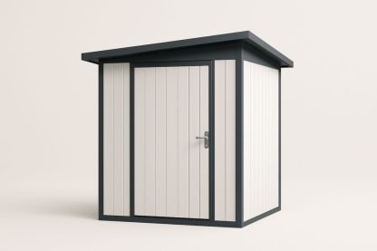 Kültéri Tároló Fészer Horganyzott Acél 200x150x210 cm Szürke/Fehér