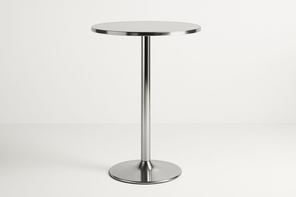 Kerek fém bárasztal 60 cm átmérő 110 cm magasság