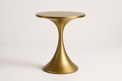 Arany fém kerek oldalasztal 50 cm átmérővel