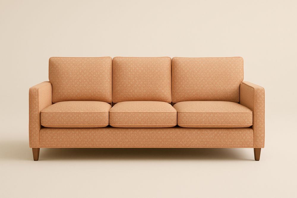 Háromszemélyes kanapé poliészter szövet kárpitozással 210cm Narancs