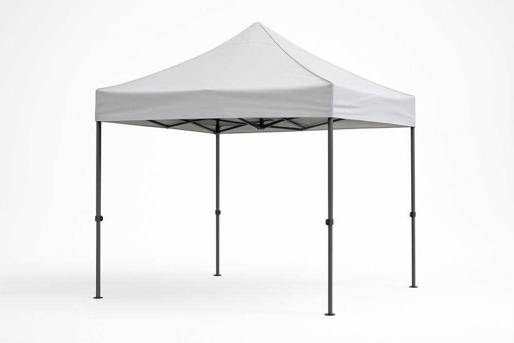 Összecsukható alumínium pavilon poliészter tetővel, 3x3m, Fehér