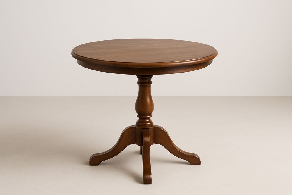 Fa kerek étkezőasztal 100cm Barna