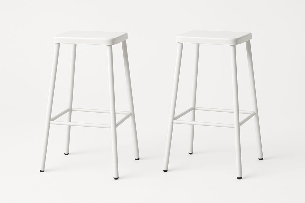 Fehér acél bárszék szett 2 db 75 cm