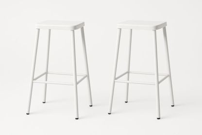 Fehér acél bárszék szett 2 db 75 cm