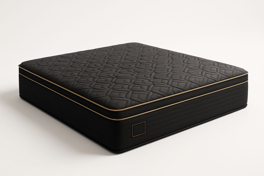 Matrac poliuretán habszivacs fekete poliészter szövettel 200x180x25 cm