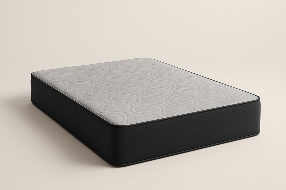 Szivacs matrac 200x160x20 cm Poliészter szürke/fekete