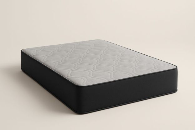 Szivacs matrac 200x160x20 cm Poliészter szürke/fekete