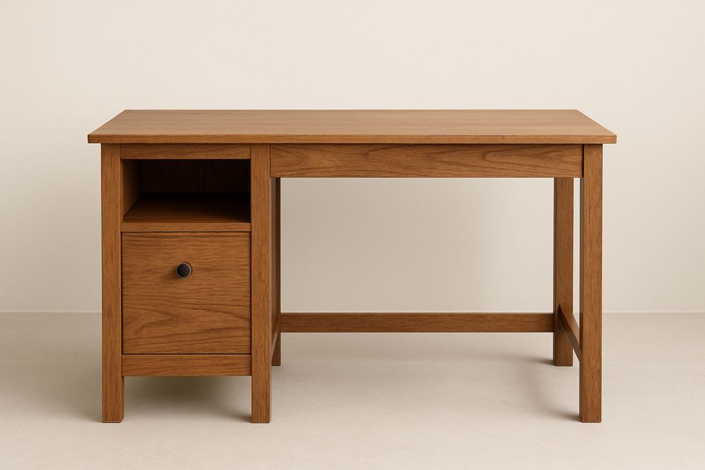 Tölgy Íróasztal Fiokkal 120x60 cm Barna
