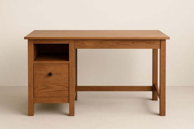 Tölgy Íróasztal Fiokkal 120x60 cm Barna