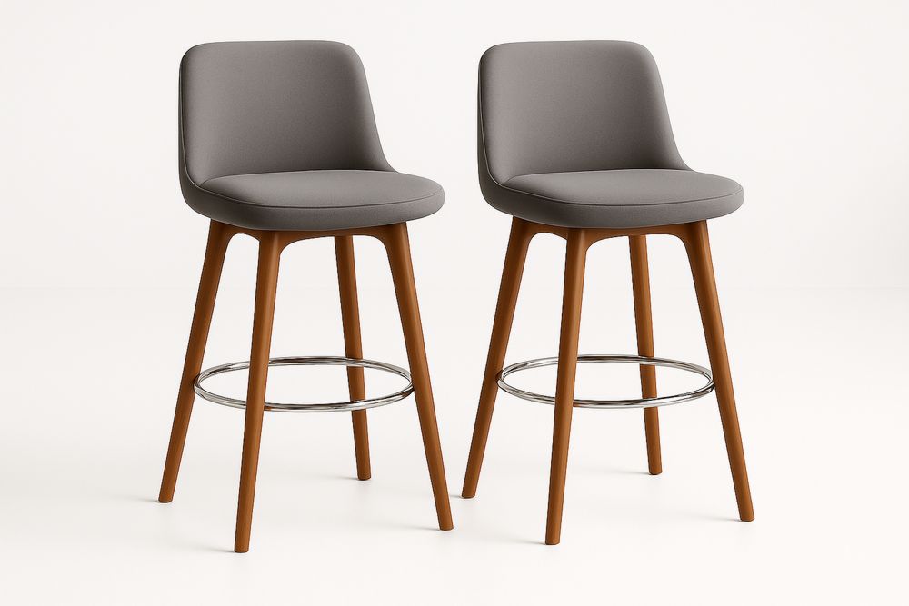 2 darab bárszék szövet üléssel, 100 cm magas