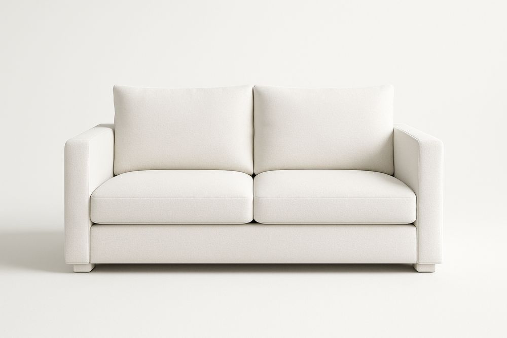 Fehér szövet kanapé 2 személyes 180 cm