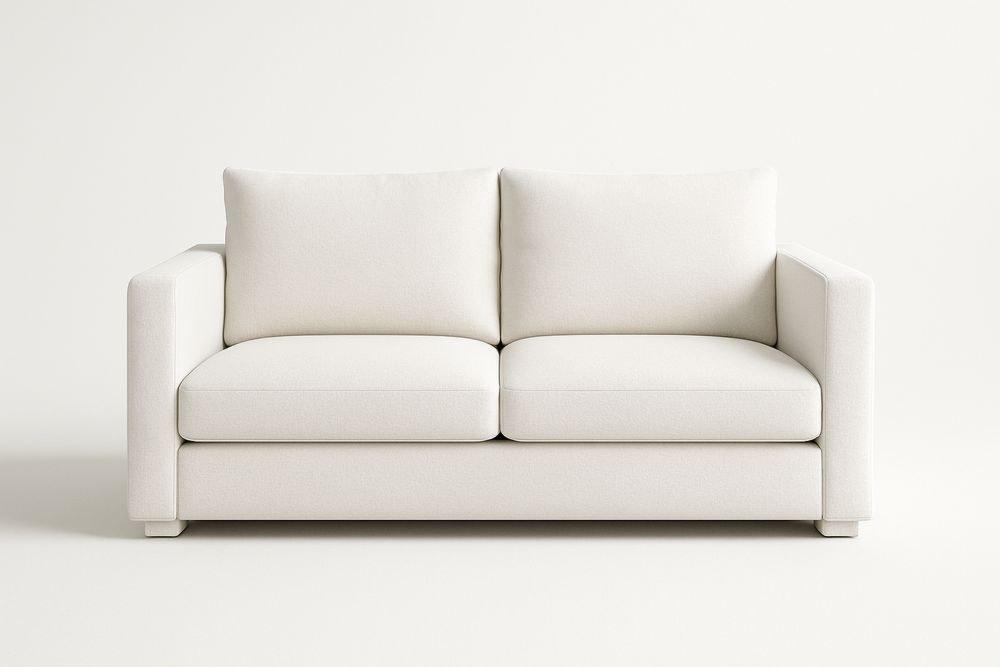 Fehér szövet kanapé 2 személyes 180 cm