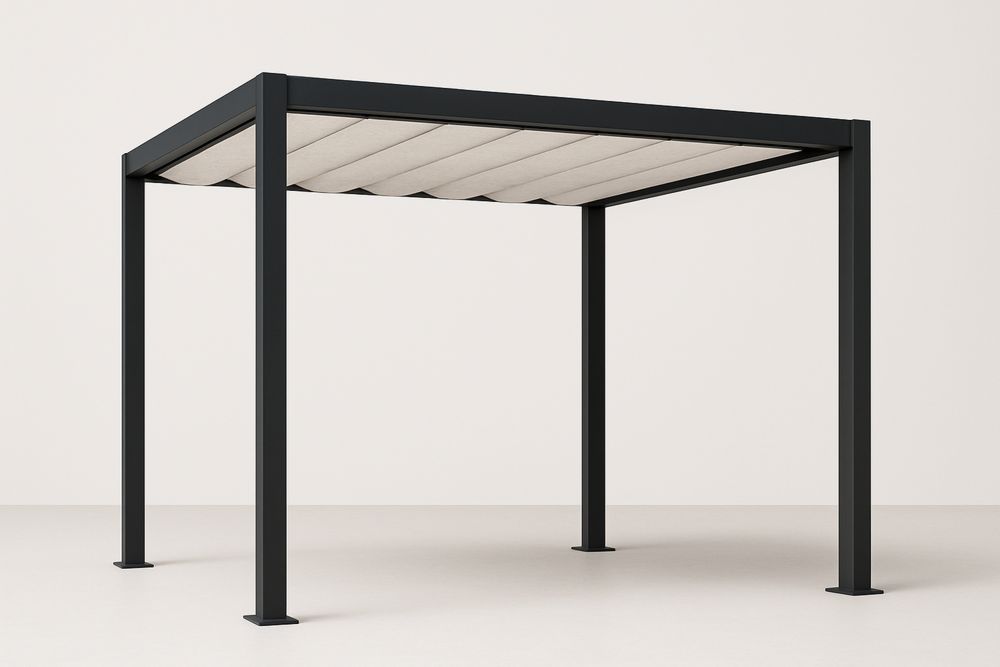 Alumínium kerti pergola poliészter tetővel 300x400x250 cm