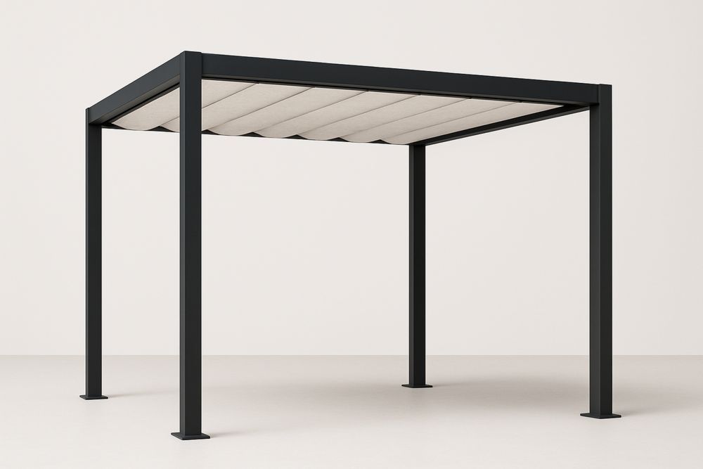 Alumínium kerti pergola poliészter tetővel 300x400x250 cm