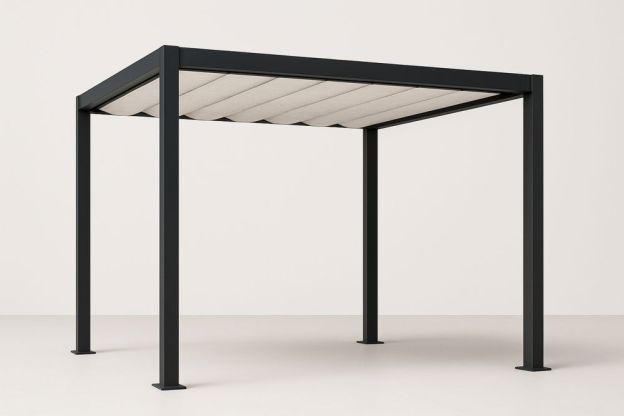 Alumínium kerti pergola poliészter tetővel 300x400x250 cm