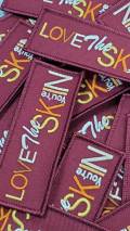 Skin tones, statement patch, "Love the Skin You're In" Iron or Sew on Embroidered Patch;