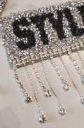 New Arrival, "STYLE" Blinged Out, Dripping Rhinestone Patch with Adhesive, Rhinestone Applique, Size 4"x4", Czech Rhinestones, DIY Applique
