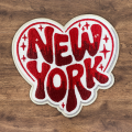 Patch Party Club (1-pc), 3.5” New York Heart Retro Patch with 3M Adhesive Backing – Perfect for Hats, Bags, Jackets, DIY Projects & Clothing