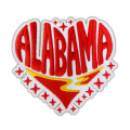 Patch Party Club (1-pc), 3.5” Alabama Heart Road Patch with 3M Adhesive Backing – Great for Hats, Bags, Jackets, DIY Projects & Clothing