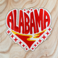 Patch Party Club (1-pc), 3.5” Alabama Heart Road Patch with 3M Adhesive Backing – Great for Hats, Bags, Jackets, DIY Projects & Clothing