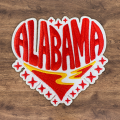 Patch Party Club (1-pc), 3.5” Alabama Heart Road Patch with 3M Adhesive Backing – Great for Hats, Bags, Jackets, DIY Projects & Clothing