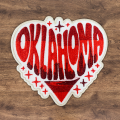 Patch Party Club (1-pc), 3.5” Oklahoma Retro Gradient Patch with 3M Adhesive Backing – Great for Hats, Bags, Jackets, DIY Projects & Clothing