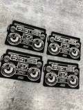 Nostalgic 1-pc "Boom Box" Applique, Vintage Iron on Patch, Music & Cassette Player Patch, Embroidered Patch, DIY Patch, Size 3", Radio Patch