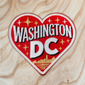 Patch Party Club (1-pc), 3.5” Washington DC Heart Skyline Patch with 3M Adhesive Backing – Perfect for Hats, Bags, Jackets, DIY Projects & Clothing