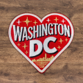 Patch Party Club (1-pc), 3.5” Washington DC Heart Skyline Patch with 3M Adhesive Backing – Perfect for Hats, Bags, Jackets, DIY Projects & Clothing