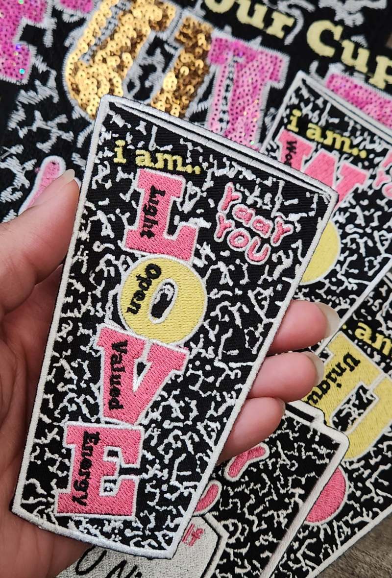 "L.O.V.E Cup" "YaaY-You: Talk To YOU Nice" Light, Open, Valued, & Energy Affirmation Patch, Iron-on Embroidered Patch for Clothing and More! (Copy)