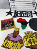 Exclusive, 9-pc "Kingin'" Patch Bundle Set, Variety of Patches Chenille & Embroidered Iron-on Badges, Men's Gift Set, Iron-on Patches, DIY,